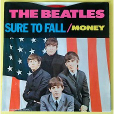 BEATLES Sure To Fall/Money (Deccagone PRO 1104) USA 1976 release of 1962 recording PS yellow vinyl 45